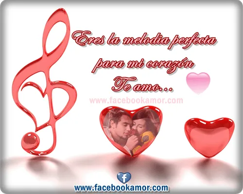 Corazones de amor con frases para facebook - Imagenes de Amor Facebook