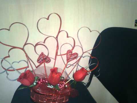 CORAZONES Y ARREGLOS FLORALES - YouTube