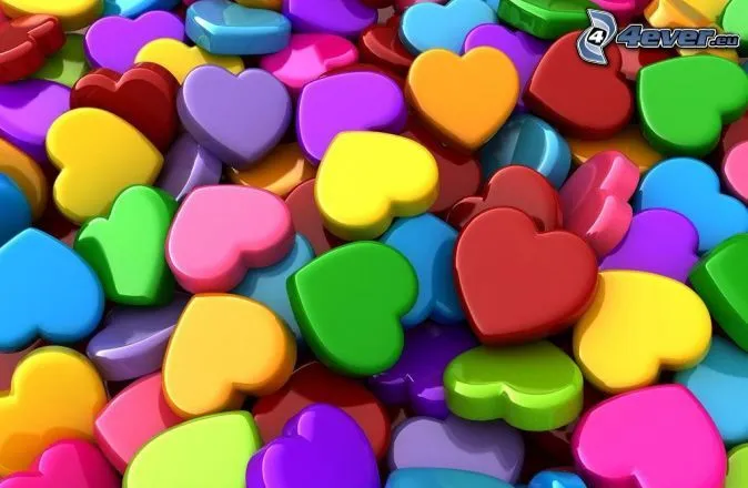 Corazones de colores en HD - Imagui