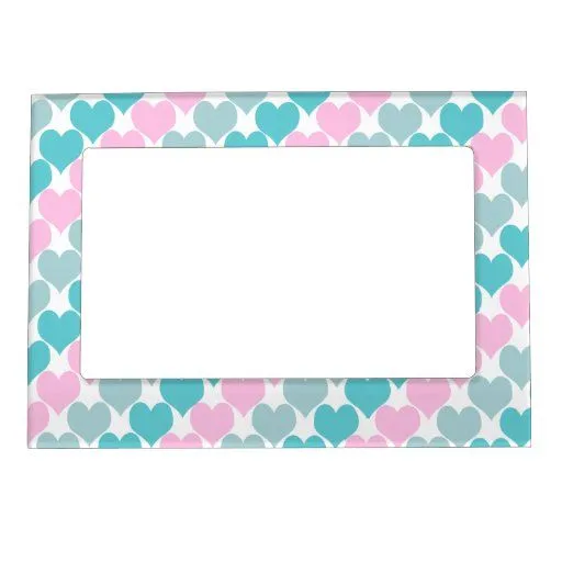 Corazones en colores pastel marcos magneticos para fotos | Zazzle Corazones en colores pastel marcos magneticos para fotos | Zazzle