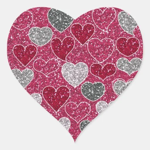 Corazones felices de Bling del amor del brillo del Calcomanía De ...
