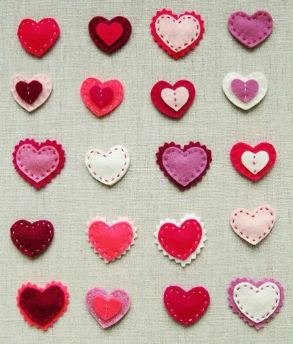 corazones de fieltro | Manualidades faciles