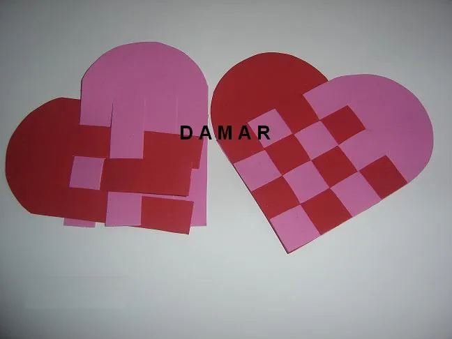 Tarjetas de corazones en foami - Imagui