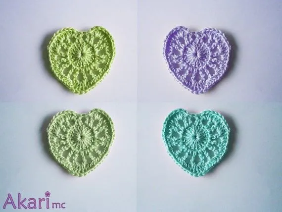 Español. Patrón de Corazones fáciles de por AKARImcPatterns en Etsy Español. Patrón de Corazones fáciles de por AKARImcPatterns en Etsy