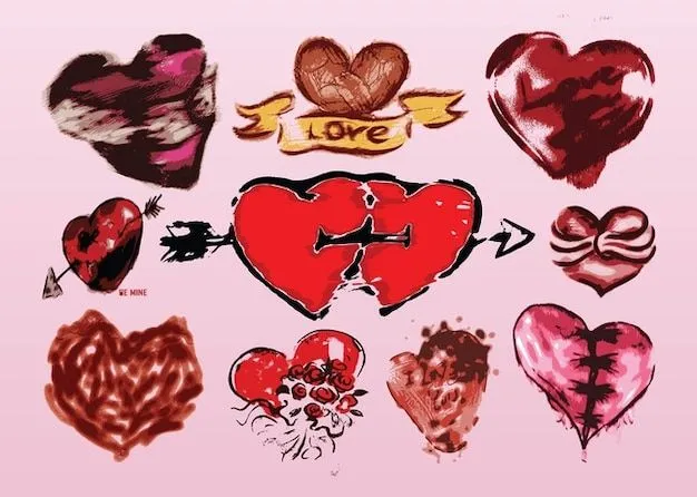 corazones grunge vectores | Descargar Vectores gratis corazones grunge vectores | Descargar Vectores gratis