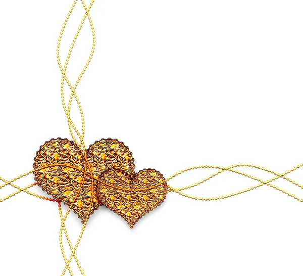 Dos corazones de oro — Foto stock © E13ena #37379663