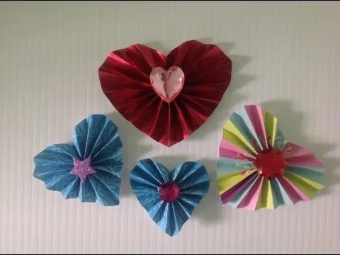 CORAZONES DE PAPEL EN FORMA DE ACORDEON.- ACCORDION HEARTS. - YouTube CORAZONES DE PAPEL EN FORMA DE ACORDEON.- ACCORDION HEARTS. - YouTube