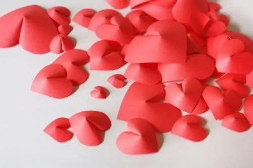 Corazones de papel - Imagui