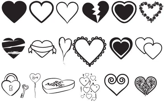Corazones Vectores Mix Vector del corazón - vectores gratis para ...
