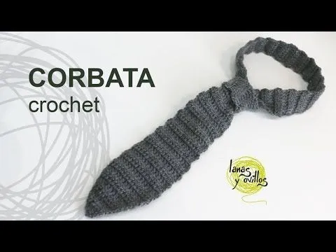 COMO HACER CORBATA A CROCHET O GANCHILLO CON VÍDEO TUTORIAL ...