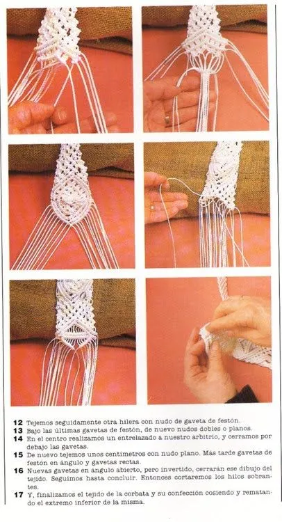 Como hacer una Corbata de Macrame o Nudos <sub> y un Cinturon ...
