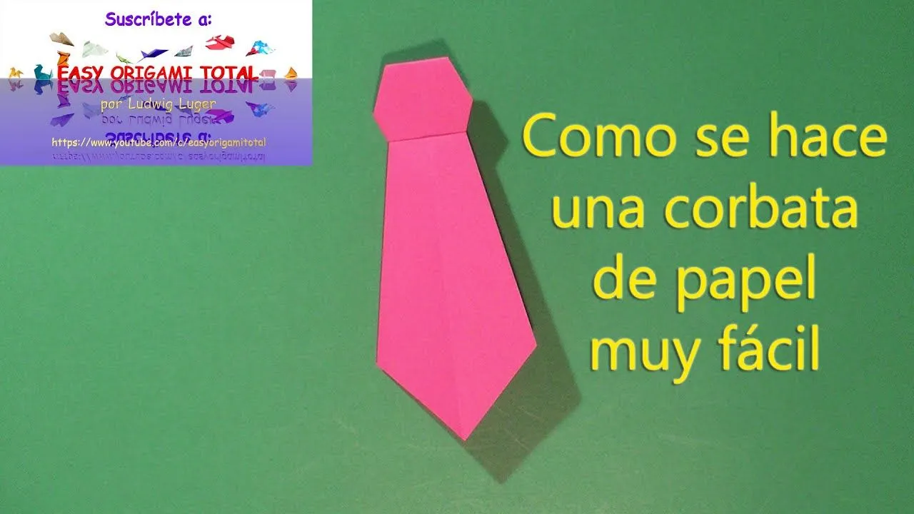 como se hace una corbata de papel muy facil por easy origami total - YouTube como se hace una corbata de papel muy facil por easy origami total - YouTube