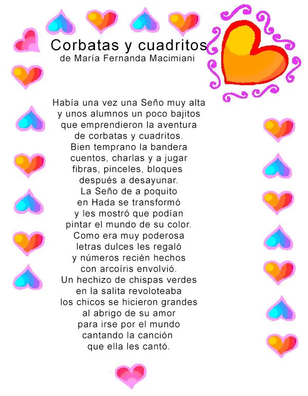 Corbatas y cuadritos, poema para las maestras Corbatas y cuadritos, poema para las maestras