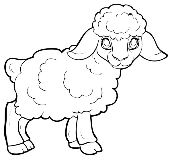 Cordero de dibujos animados — Vector stock © Kopirin #58287795