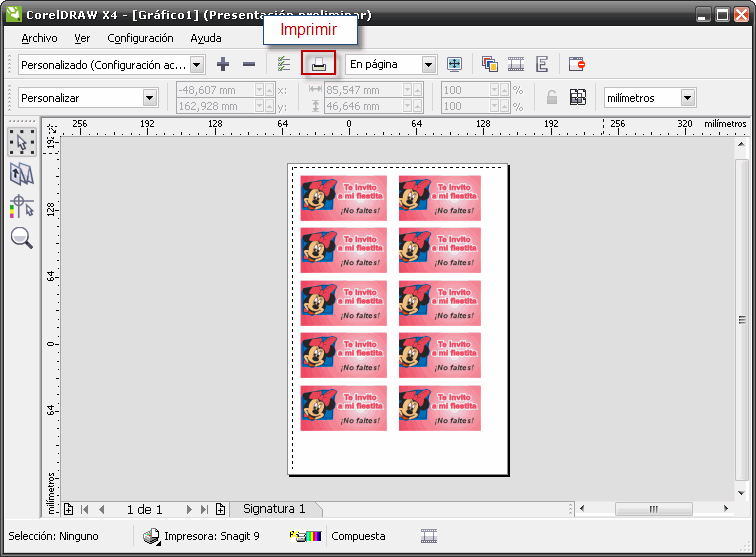 CorelDRAW X5 Impresión