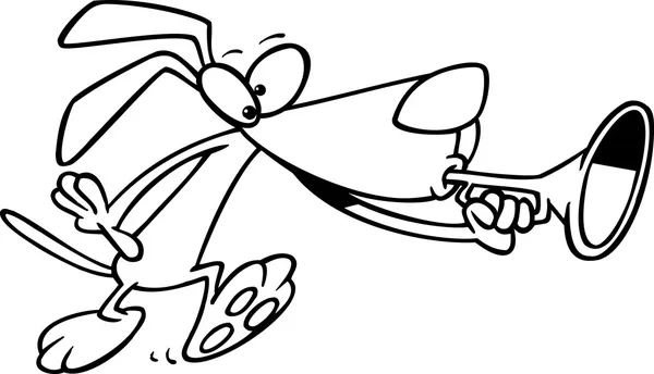 Corneta de perro de dibujos animados — Vector stock © ronleishman ... Corneta de perro de dibujos animados — Vector stock © ronleishman ...