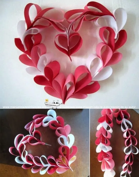 Corona de Corazones para San Valentín - Manualidades Infantiles Corona de Corazones para San Valentín - Manualidades Infantiles