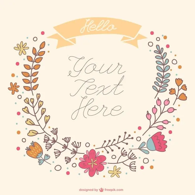 Corona de flores dibujada a mano | Descargar Vectores gratis