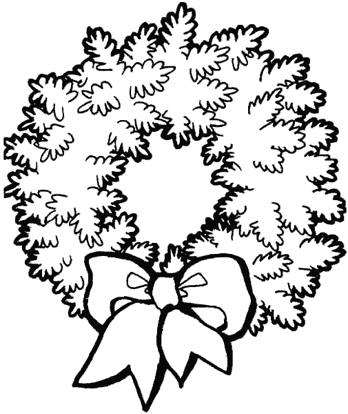 Corona Navidad para colorear | Dibujos para Niños