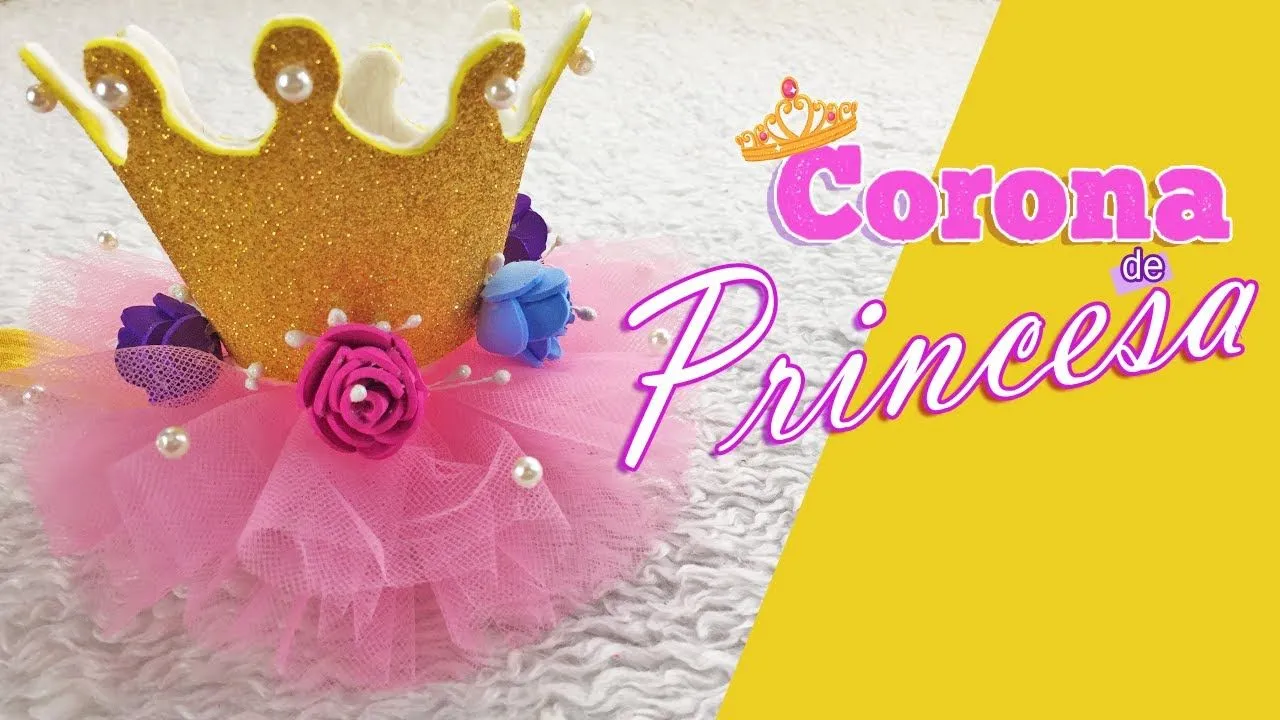 Como hacer Corona de princesa /foami y tul - YouTube Como hacer Corona de princesa /foami y tul - YouTube