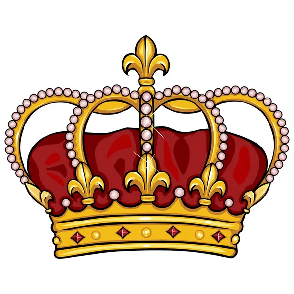 Corona real de vector de dibujos animados — Vector stock ... Corona real de vector de dibujos animados — Vector stock ...
