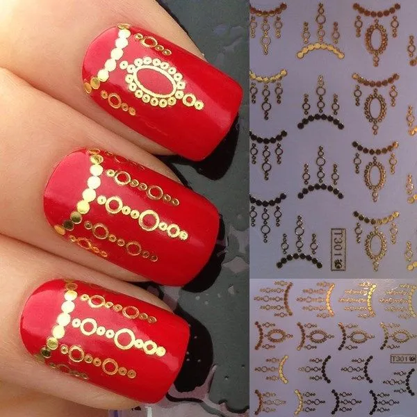Corona reina calcomanías de uñas de arte oro Crown mujeres ...