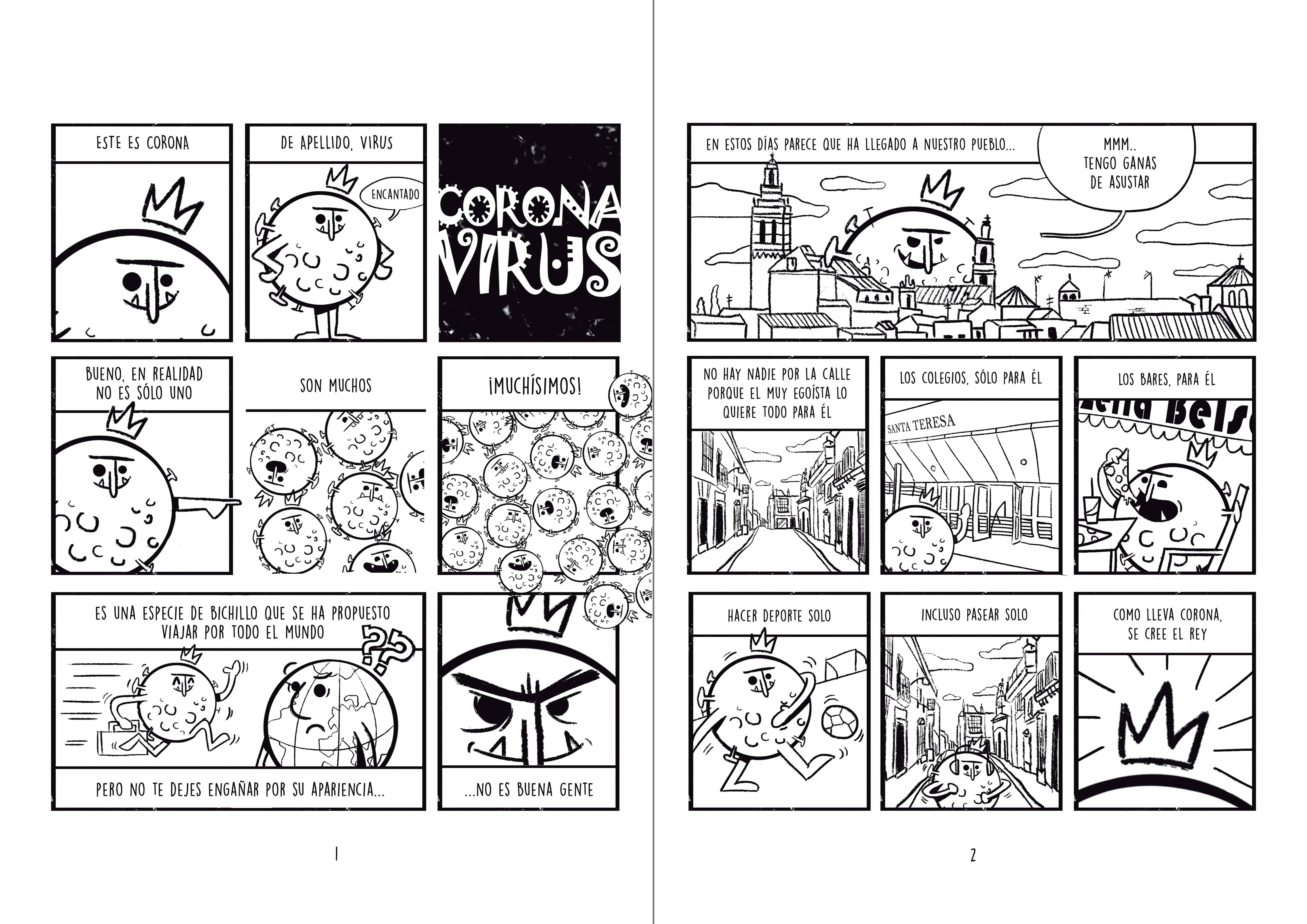 CORONA VIRUS. Una historieta para leer, reír y colorear. | Domestika CORONA VIRUS. Una historieta para leer, reír y colorear. | Domestika