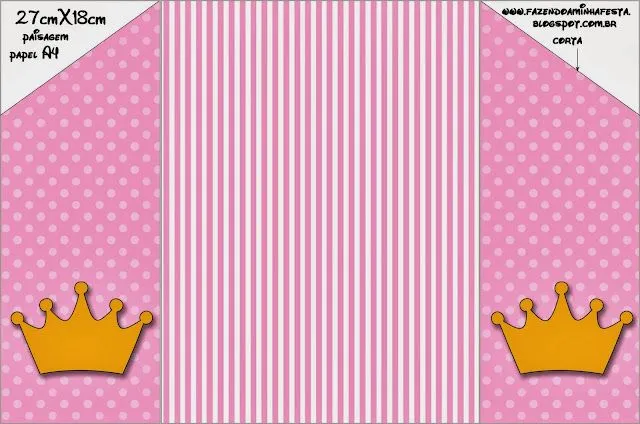 Coronas en Fondo Rosa: Invitaciones para Imprimir Gratis. | Ideas ... Coronas en Fondo Rosa: Invitaciones para Imprimir Gratis. | Ideas ...
