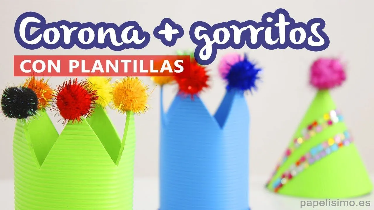 Cómo hacer coronas y gorritos de fiesta - YouTube Cómo hacer coronas y gorritos de fiesta - YouTube