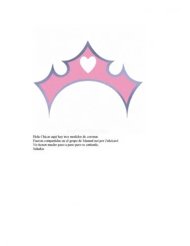 Moldes de coronas de princesas - Imagui
