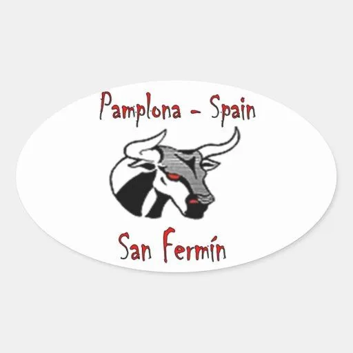 Corra con los toros calcomanías de ovales | Zazzle Corra con los toros calcomanías de ovales | Zazzle