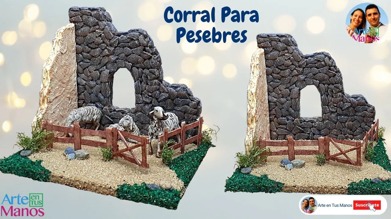 Corral para Pesebres, Belenes y Maquetas, Tutorial con Arte en Tus Manos - Arte en Tus Manos con Lili y Sam Corral para Pesebres, Belenes y Maquetas, Tutorial con Arte en Tus Manos - Arte en Tus Manos con Lili y Sam