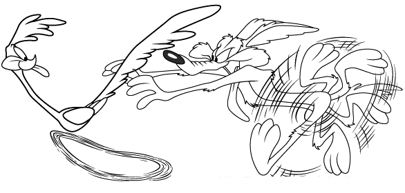 El correcaminos y el coyote para colorear y pintar | Dibujos para ...