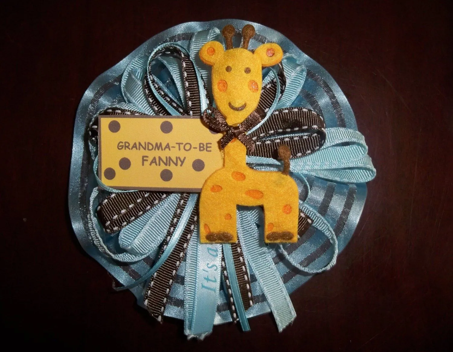 Corsage para baby shower niño - Imagui