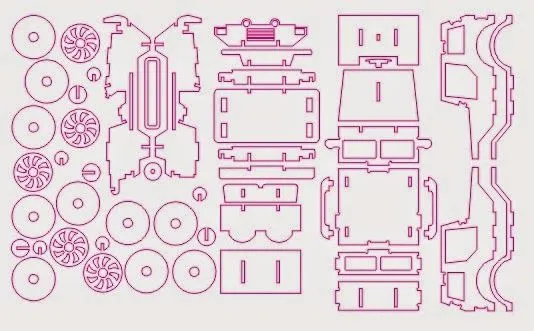Como cortar a láser?, Plano de carro vectorizado para corte laser ... Como cortar a láser?, Plano de carro vectorizado para corte laser ...