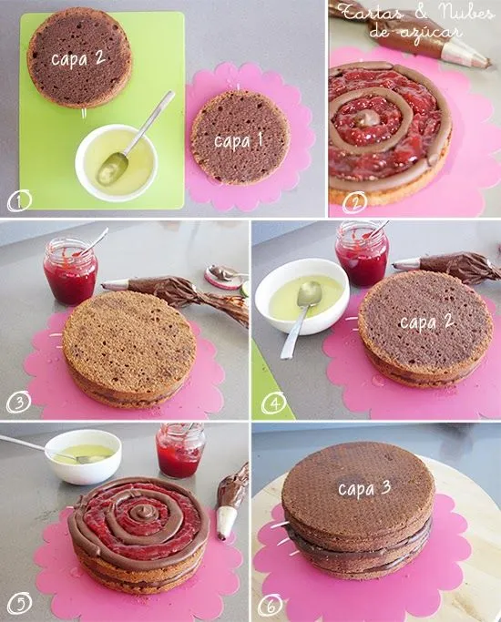 Como cortar, nivelar y rellenar un bizcocho para hacer una tarta ...