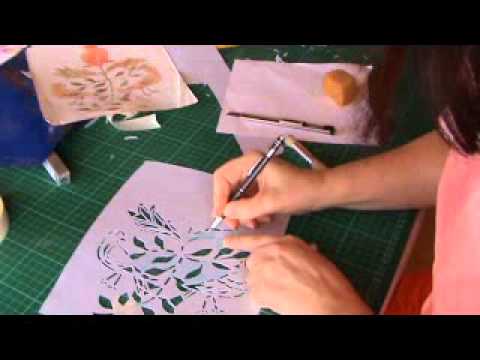 Como cortar una plantilla, Stencil - YouTube