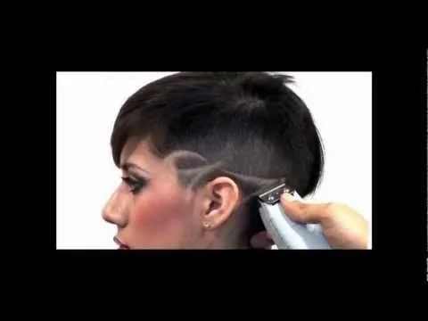Corte fade con diseno a maquina