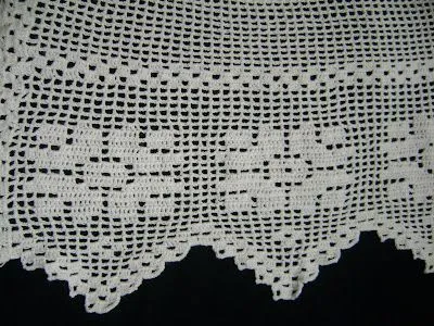 Cortina a crochet con patrones | Entretejida Cortina a crochet con patrones | Entretejida
