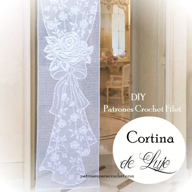 Cortina de Lujo tejida en Crochet Filet | Cortinas de ganchillo, Cortinas crochet patrones, Cortinas tejidas a crochet ganchillo Cortina de Lujo tejida en Crochet Filet | Cortinas de ganchillo, Cortinas crochet patrones, Cortinas tejidas a crochet ganchillo