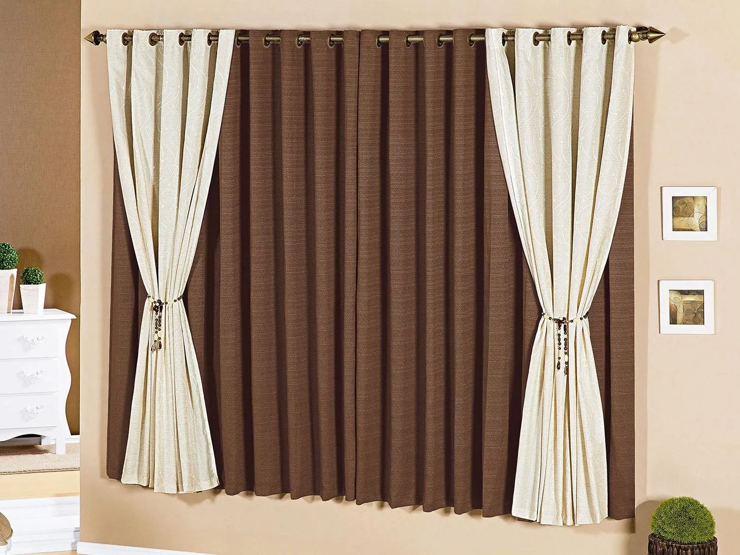 Cortina para Quarto/Sala Loren Plus 300x250cm A Criativa ...
