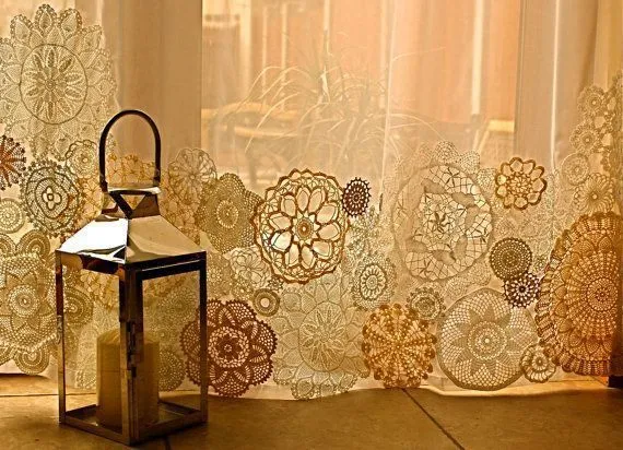 cortina tela y crochet - Buscar con Google | Cortinas | Pinterest cortina tela y crochet - Buscar con Google | Cortinas | Pinterest