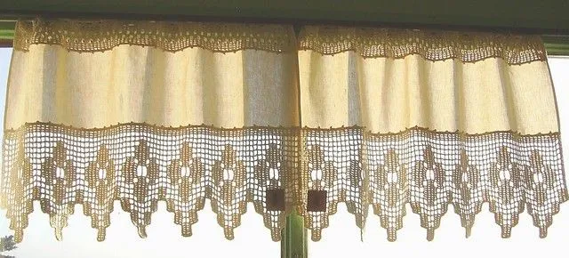 Bajos de cortinas con crochet - Imagui