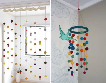 Cortinas con elemevntos reciclados « DecoraTrucos