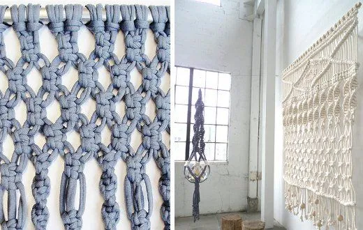 Cortinas, separadores y tapices en macramé o crochet XL | El blog ... Cortinas, separadores y tapices en macramé o crochet XL | El blog ...