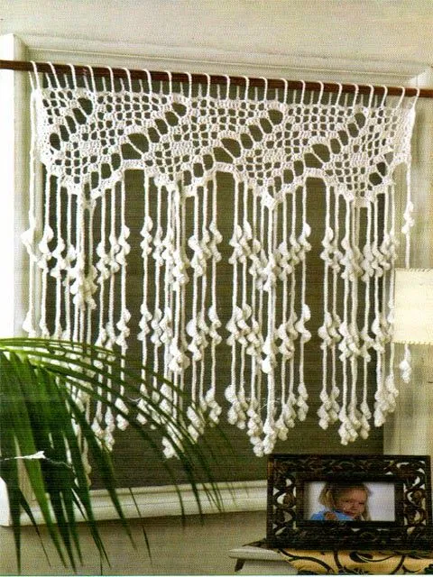 Como hacer cortinas tejidas al crochet - Imagui Como hacer cortinas tejidas al crochet - Imagui