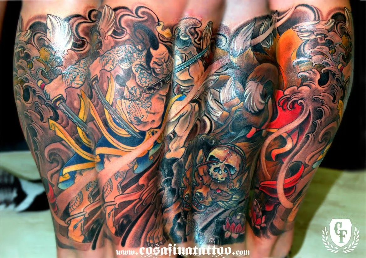 CosaFina tattoo Carlos Art Studio: tatuaje japones oriental pierna ... CosaFina tattoo Carlos Art Studio: tatuaje japones oriental pierna ...