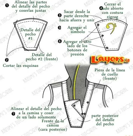 Cómo coser y agregar un Cuello Marinero | KaZuMi Kawaii Cosplay Cómo coser y agregar un Cuello Marinero | KaZuMi Kawaii Cosplay