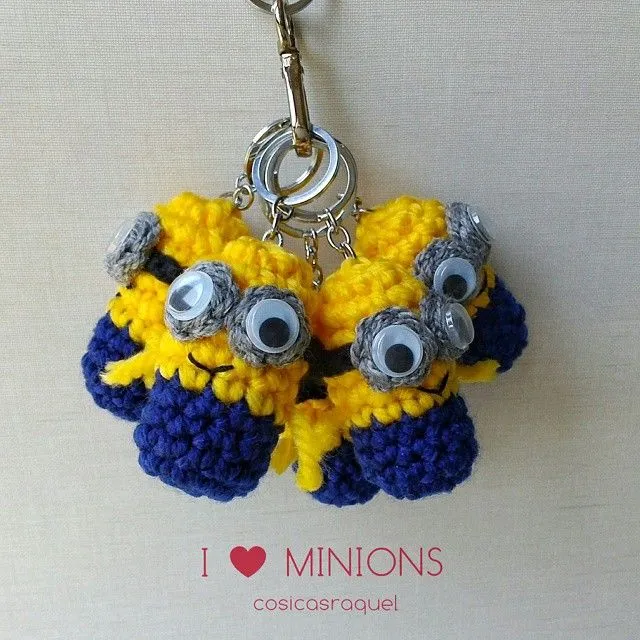 cosicasraquel: Llavero Minion Crochet