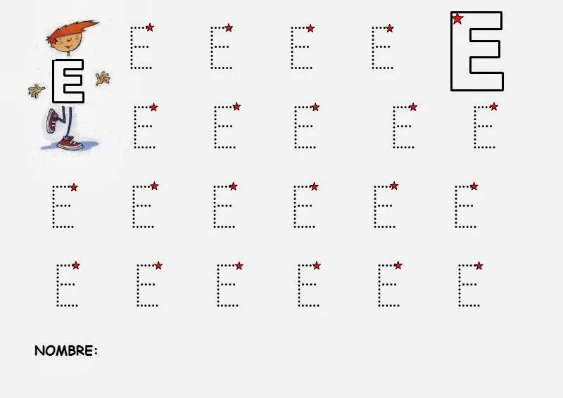 COSILLAS DE INFANTIL: Letra E mayúscula